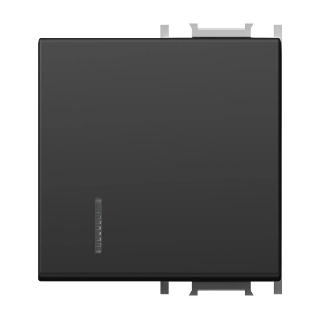 Schalterabdeckung mit Linse 2M, schwarz (10er-Pack)