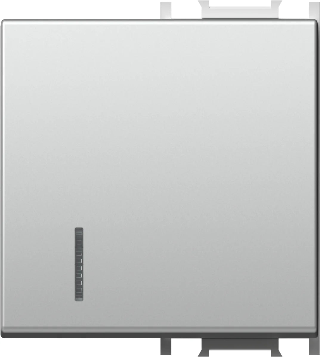 Schalterabdeckung mit Linse 2M, silber (10er-Pack)
