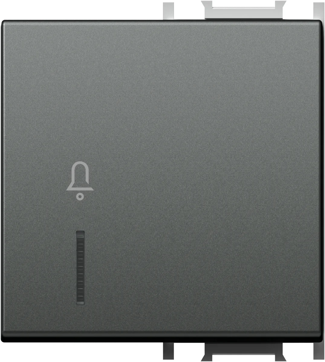Schalterabdeckung mit Linse und Klingelsymbol 2M, anthrazit (10er-Pack)