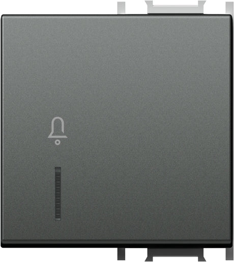 Schalterabdeckung mit Linse und Klingelsymbol 2M, anthrazit (10er-Pack)