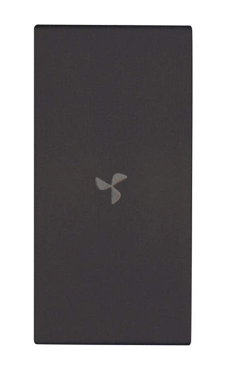 Schalterabdeckung mit Lüftersymbol 1M, schwarz (10er-Pack)
