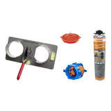 Thermodosen Set mit Bohrschablone