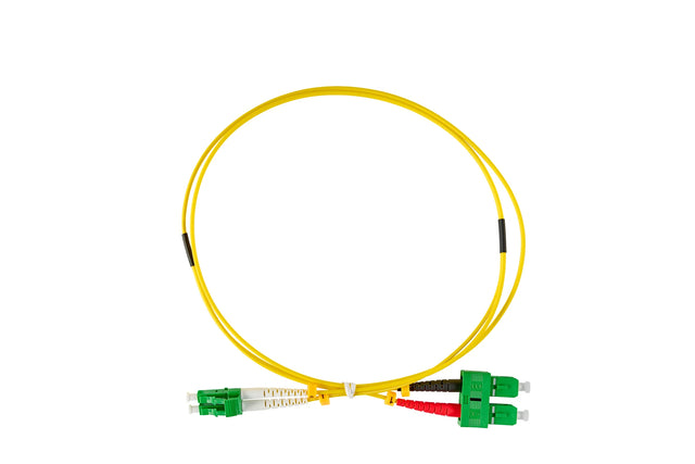 LWL Patchkabel Duplex LC/APC - SC/APC, 9/125µm OS2,  2,0m