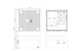 Wandlermessschrank 250A, 5-pol, kompl., Bayernwerk,  IP44