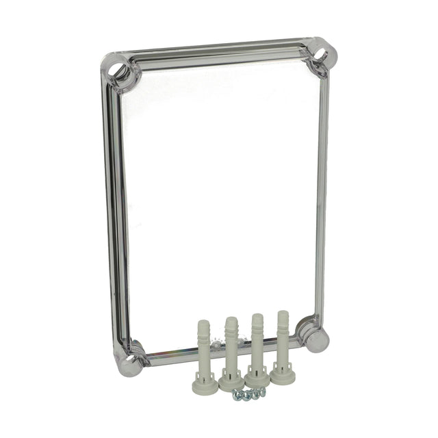 Deckel 280x190x30mm, transparent mit Kreuzkopfschraube