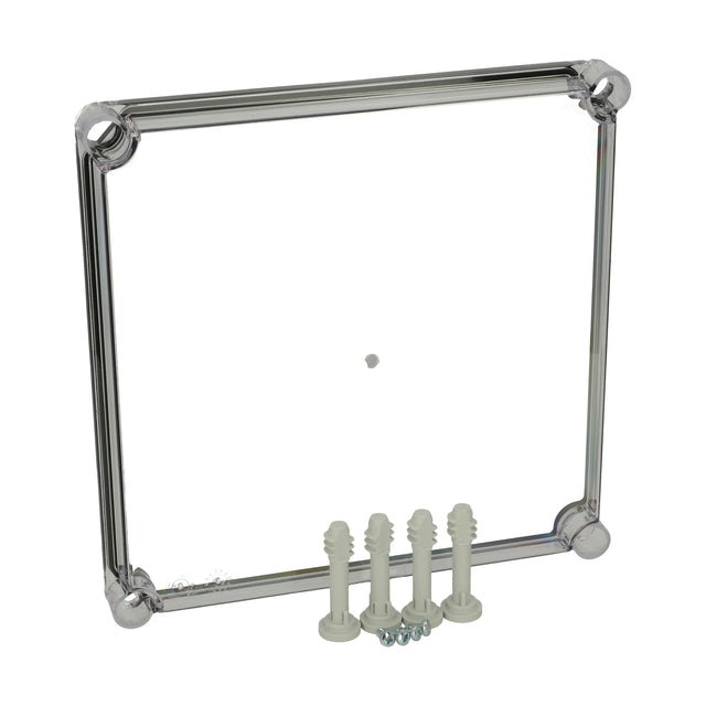 Deckel 280x280x30mm, transparent mit Kreuzkopfschraube