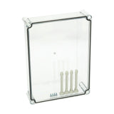 Deckel 380x280x80mm, transparent mit Kreuzkopfschraube