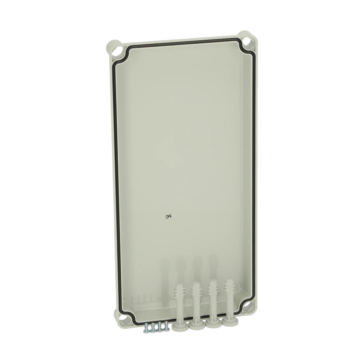 Deckel 380x190x30mm, grau mit Kreuzkopfschraube