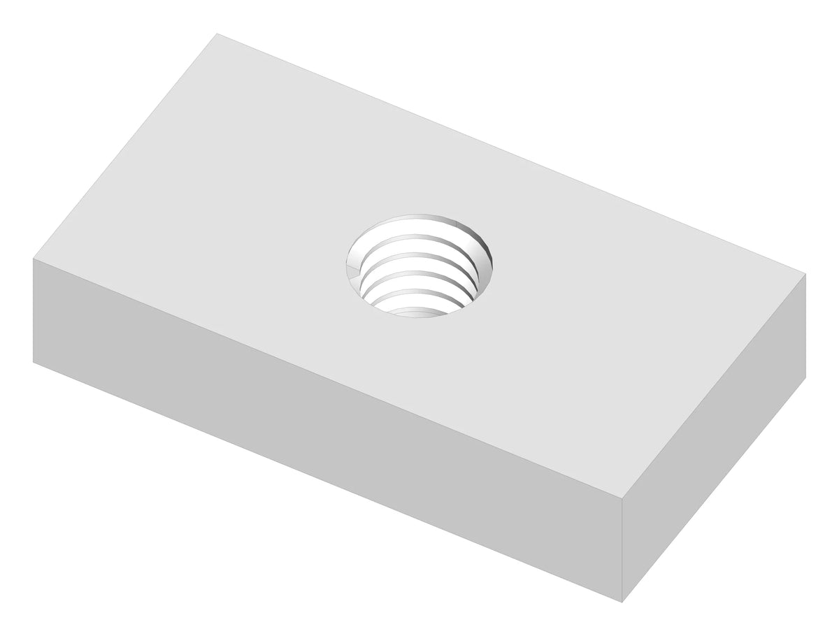 Gewindeplättchen M4 rechteckig, Stahl verzinkt (10er-Pack)
