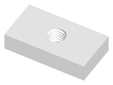 Gewindeplättchen M4 rechteckig, Stahl verzinkt (10er-Pack)