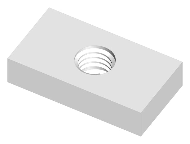 Gewindeplättchen M5 rechteckig, Stahl verzinkt (10er-Pack)