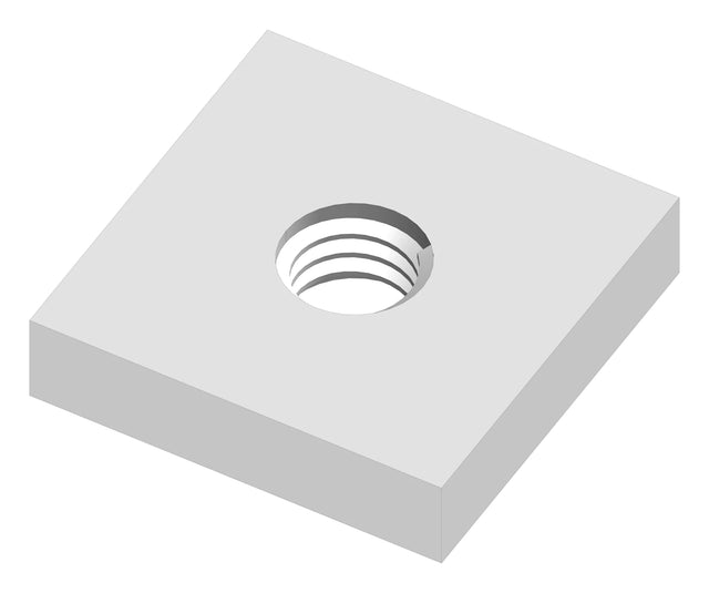 Gewindeplättchen M6 quadrat., Stahl verzinkt (10er-Pack)