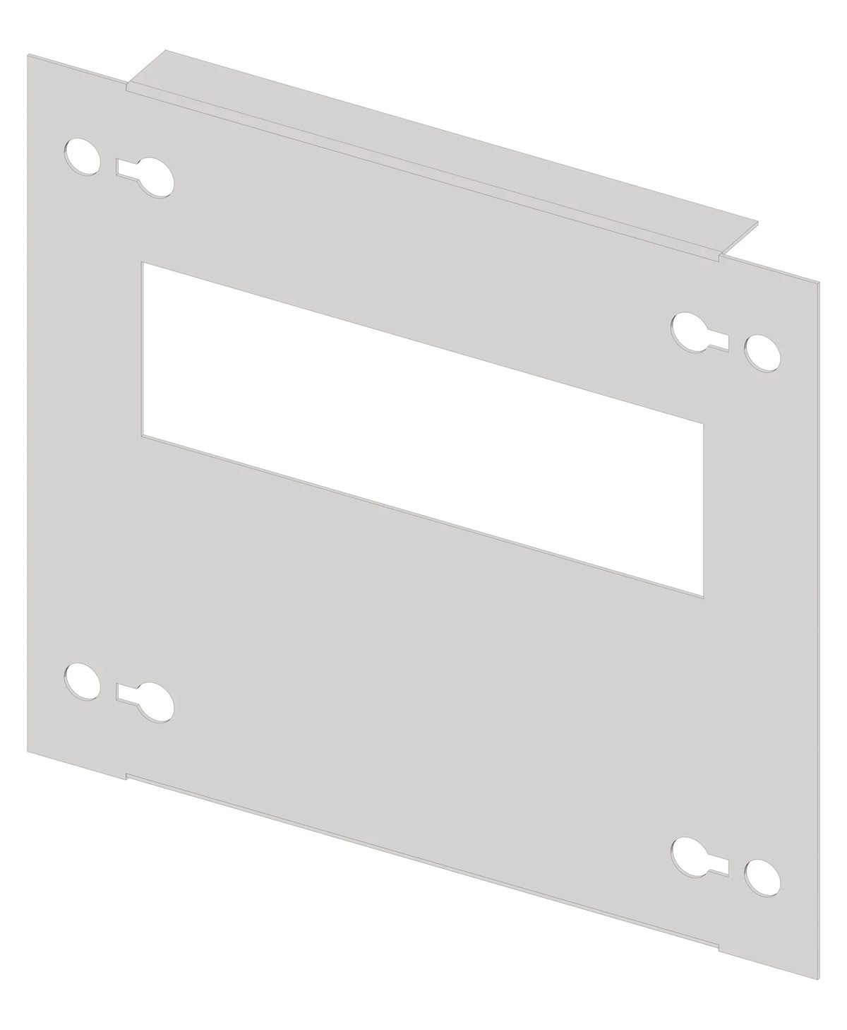 geteilte Frontplatte 208mm G4 Stahlblech, 8TE für Breite 2