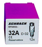 Servicebox mit 12 Sicherungseinsätzen D02 / 32A, violett