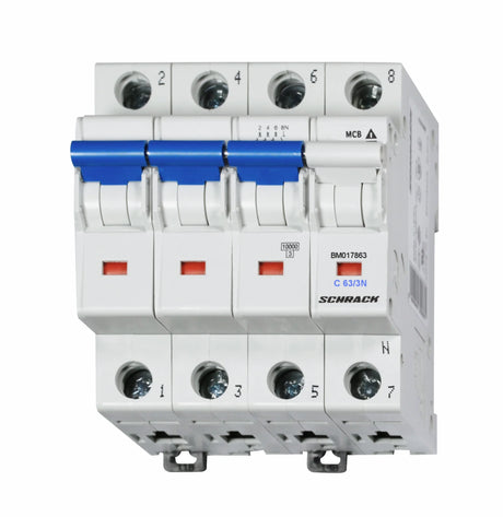 Sicherungsautomat, Kennlinie C, 63A, 3+N, 10kA