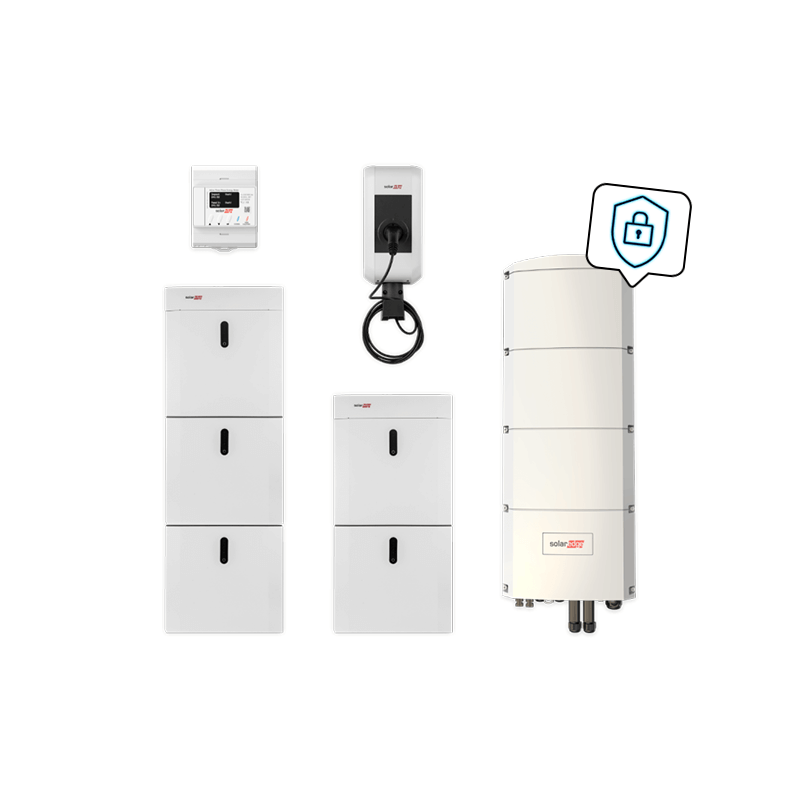 Kombipaket SolarEdge Home mit Ladestation, SE8K-RWB48 und 24,25 kWh