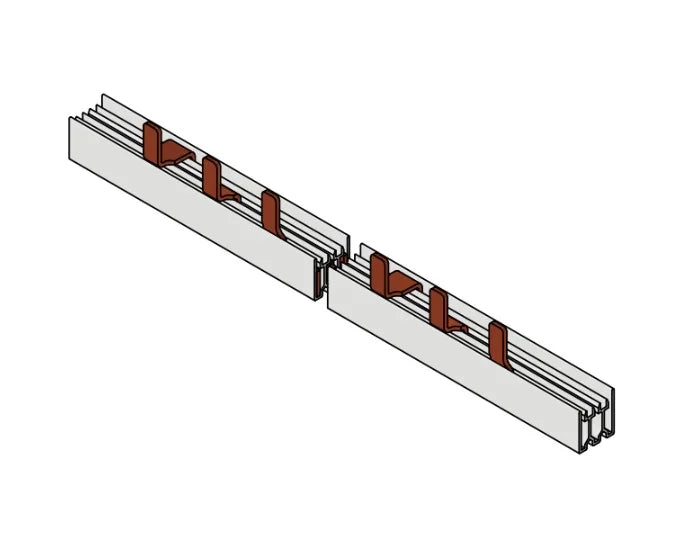 Stiftverschienung 3-polig, 16mm² / TE=27mm für Neozed, 1m