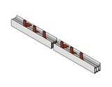 Stiftverschienung 3-polig, 16mm² / TE=27mm für Neozed, 1m