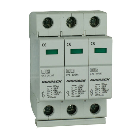 T2/C - Ableiter komplett, 3p, 3x20kA/280V - Serie UAS