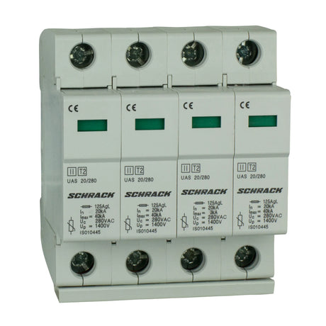 T2/C - Ableiter komplett, 4p, 4x20kA/280V - Serie UAS