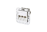 METZ CONNECT Anschlussdose Cat6A 3xRJ45 1309131127-E ver-ws Kanaleinb schräg
