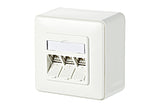 METZ CONNECT Anschlussdose Cat6A AP rws 130B11D30002-E 3xRJ45 Kanaleinb schräg