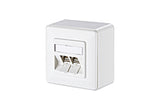 METZ CONNECT Anschlussdose Cat6A AP IDC 130B12D20027-E 2xRJ45 ver-ws Kanaleinb