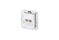 METZ CONNECT Anschlussdose Cat6A 2xRJ45 130B12D21127-E ver-ws Kanaleinb schräg