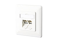 METZ CONNECT Anschlussdose Cat6A 2xRJ45 130C381002-I rws Kanaleinb schräg LSA