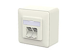 METZ CONNECT Anschlussdose Cat6A AP rws 130D380002-I 2xRJ45 schräg IDC