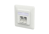 METZ CONNECT Anschlussdose Cat6A 2xRJ45 130E381027-I ver-ws Kanaleinb schräg