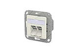 METZ CONNECT Anschlussdose Cat6A 2xRJ45 130E381102-I rws Kanaleinb schräg LSA