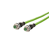METZ CONNECT Patchkabel Cat6A S/FTP IP65 142M2X22010 1m gn M12 M12 1:1 26qmm