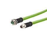 METZ CONNECT Patchkabel Cat6A SF/UTP 2m 142M6X12020 IP65 gn M12 M12 1:1 26qmm