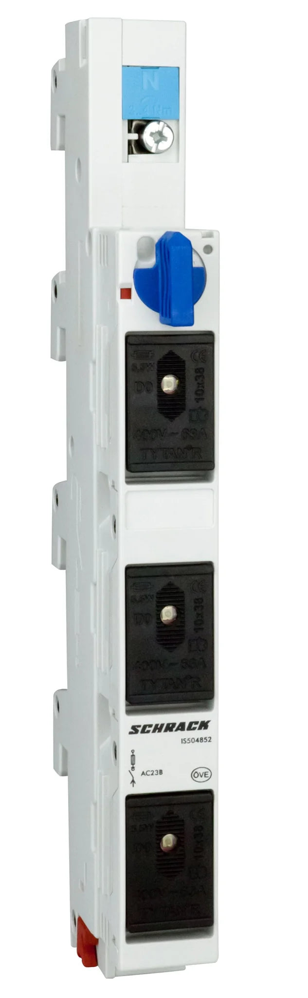 TYTAN R, D02-60mm Sicherungslastschaltleiste, 63A 3+N