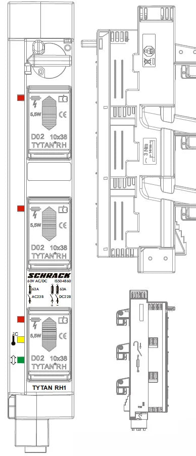 TYTAN RH1 Hauptschutz Lasttrennschalter D02, 24-60VDC