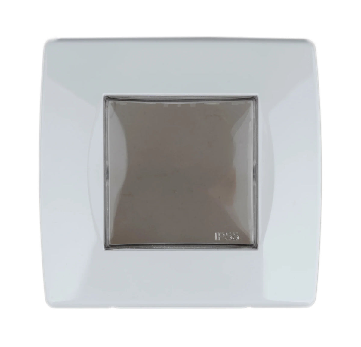 UP-Klappgehäuse, IP55, 2M, transparenter Deckel, weiß