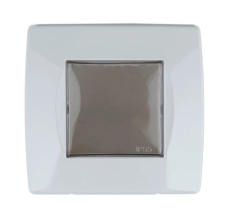 UP-Klappgehäuse, IP55, 2M, transparenter Deckel, weiß