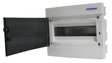 UP-Wohnungsverteiler 1-reihig, 8TE, IP40, transparente Tür