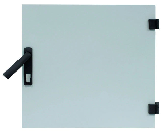 Vollmetall-Tür f.DW-Schrank 9HE,B600,RAL7035,Halbzylinder