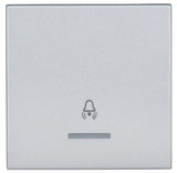 Wippe 50 mit transparenter Linse, Symbol Glocke, Silber (10er-Pack)