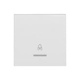 Wippe 50 mit transparenter Linse, Symbol Glocke, weiß (10er-Pack)