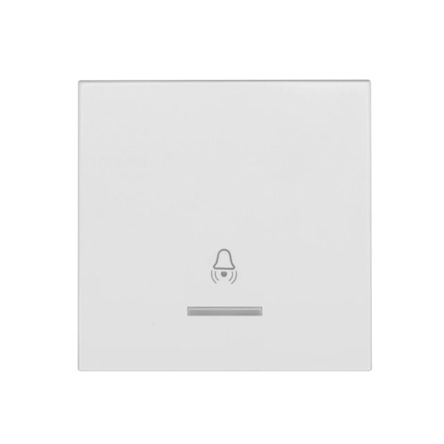 Wippe 50 mit transparenter Linse, Symbol Glocke, weiß (10er-Pack)